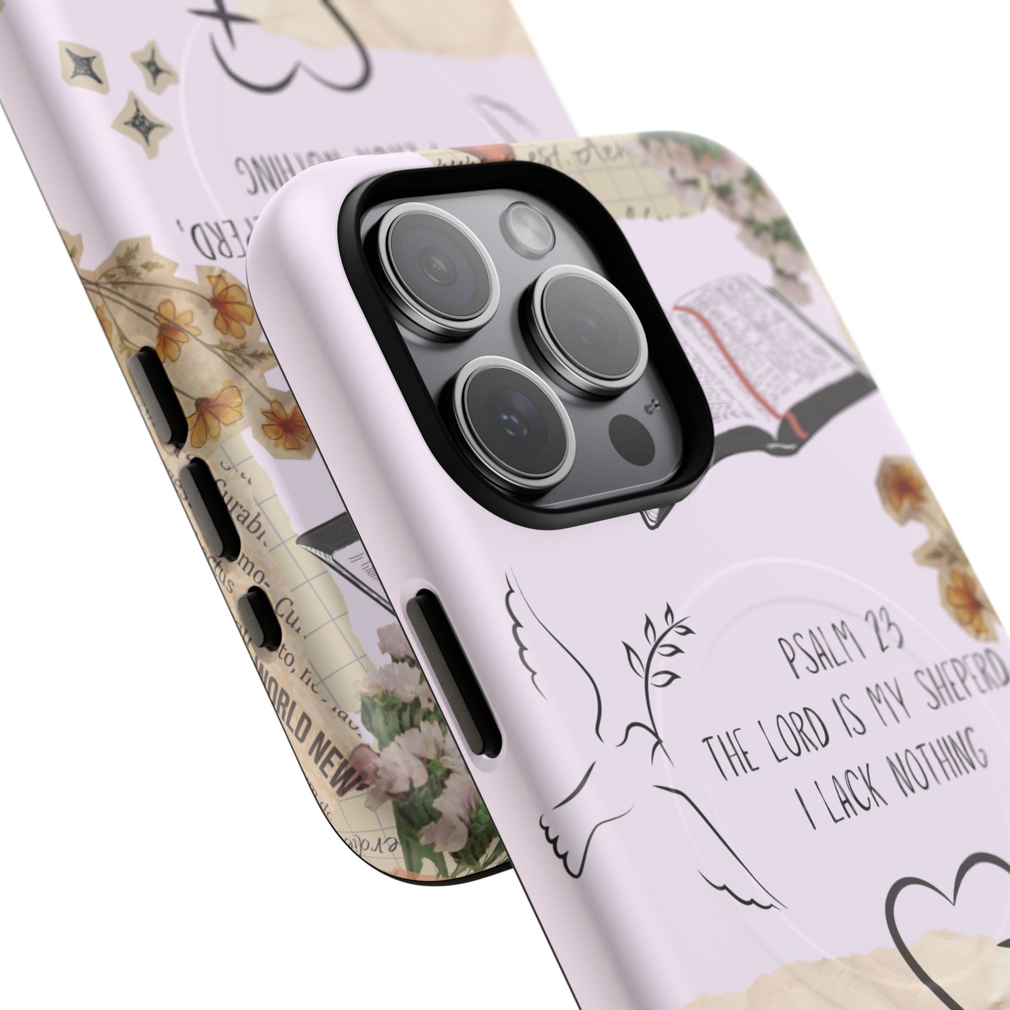 MagSafe Phone Case — "Christ Is King" Psalm 23 Tough Magnetic Case
