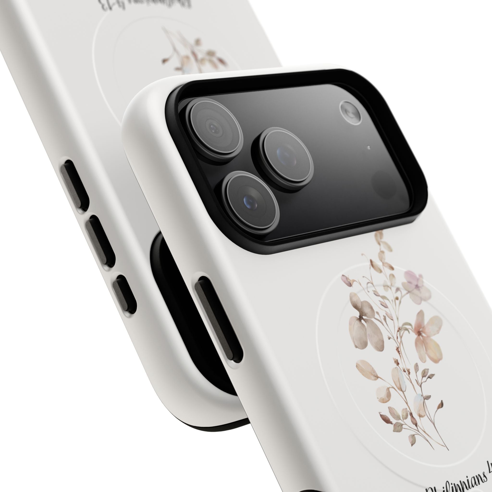 Floral Scripture Tough Magnetic Phone Case — “I Can Do All Things” Philippians 4:13