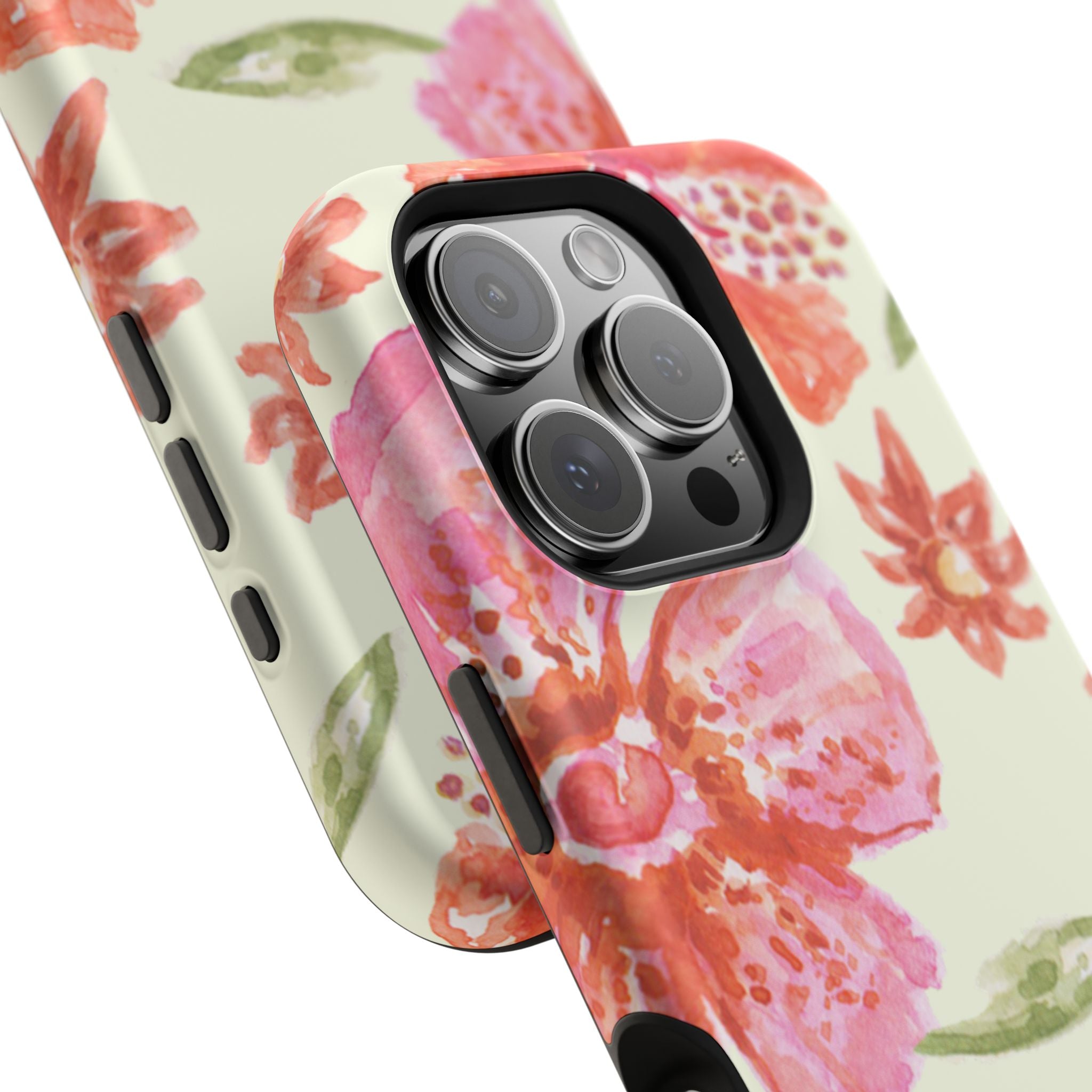 Floral Watercolor Phone Case — Impact‑Resistant Magnetic Protective Cover