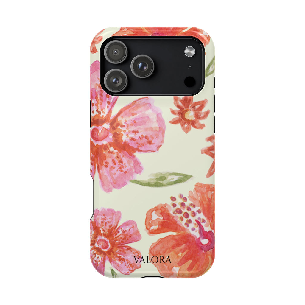 Floral Watercolor Phone Case — Impact‑Resistant Magnetic Protective Cover