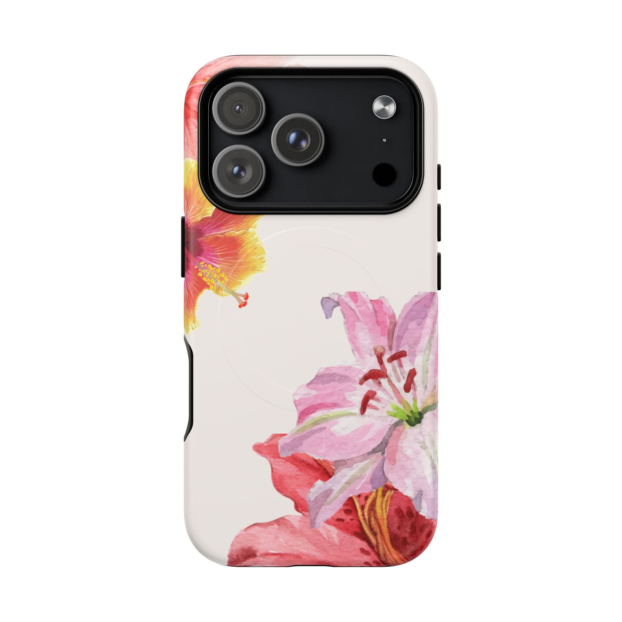 Floral Tough Magnetic Phone Case — Pink Lily Protection