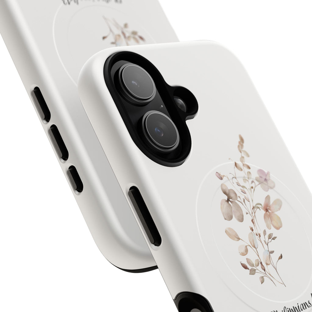 Floral Scripture Tough Magnetic Phone Case — “I Can Do All Things” Philippians 4:13