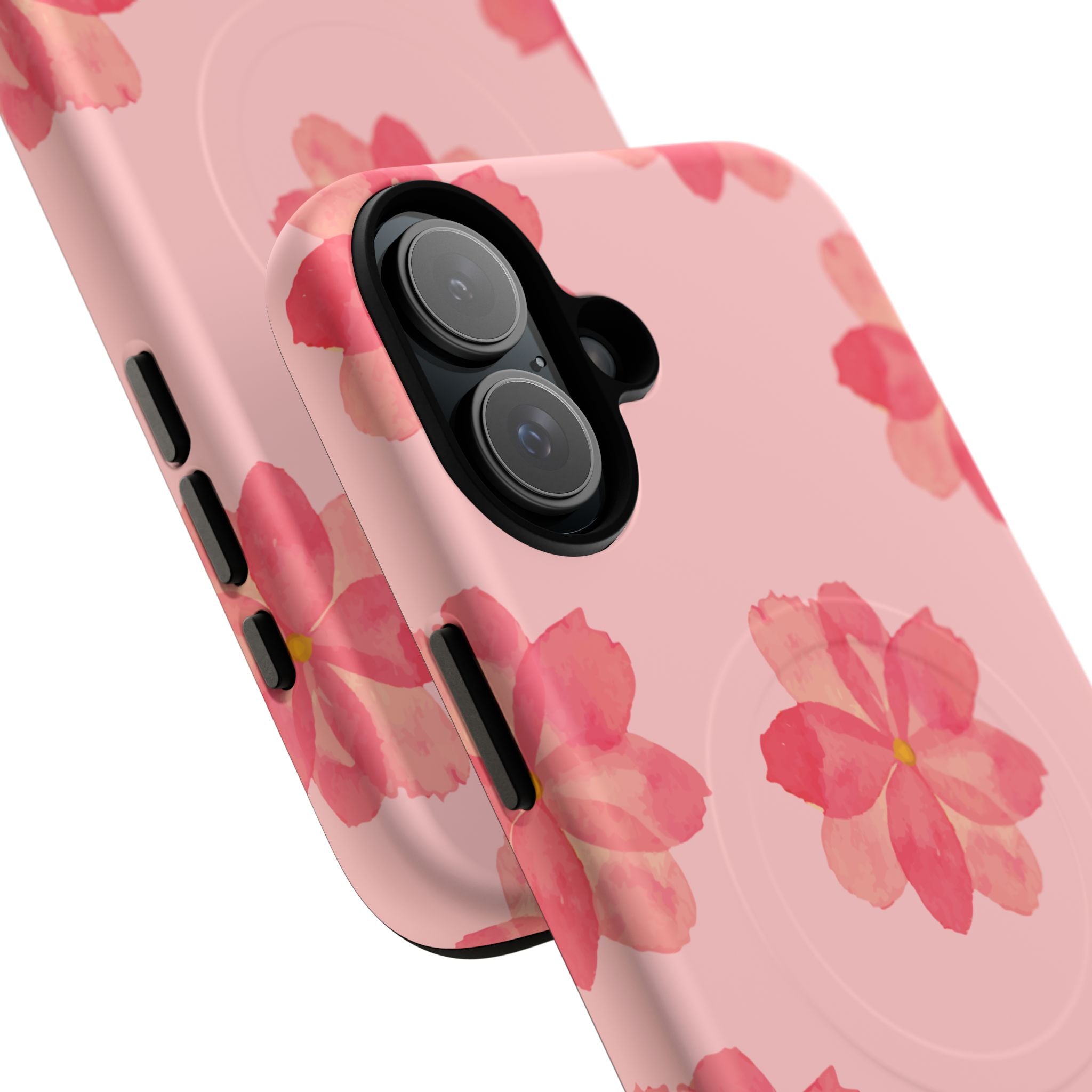 Pink Floral Tough Magnetic Phone Case — Sakura Blossom Protective Cover