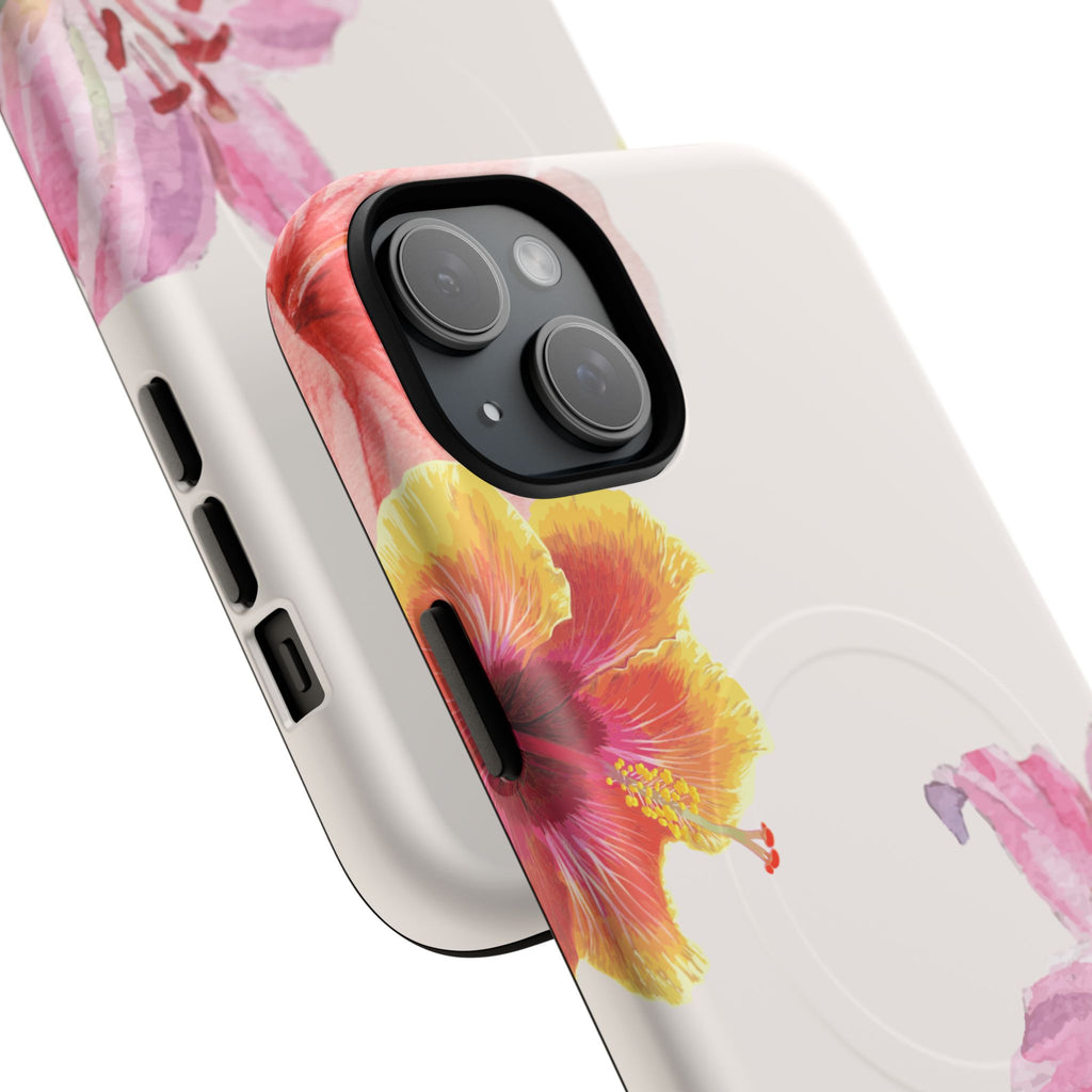 Floral Tough Magnetic Phone Case — Pink Lily Protection