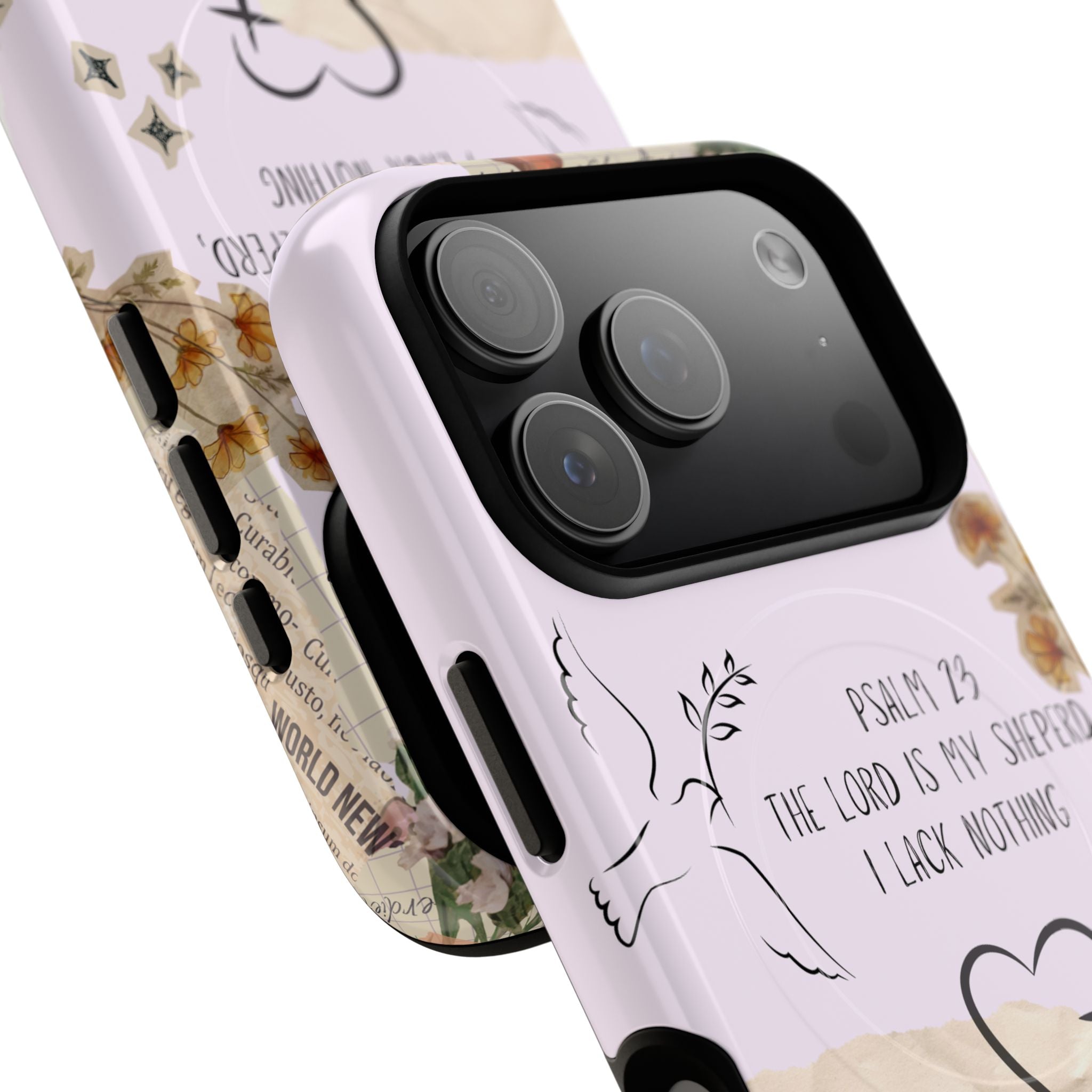 MagSafe Phone Case — "Christ Is King" Psalm 23 Tough Magnetic Case