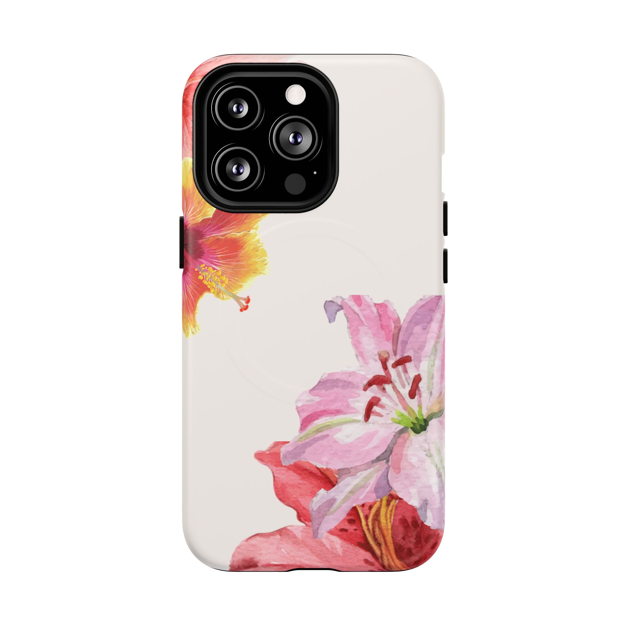 Floral Tough Magnetic Phone Case — Pink Lily Protection