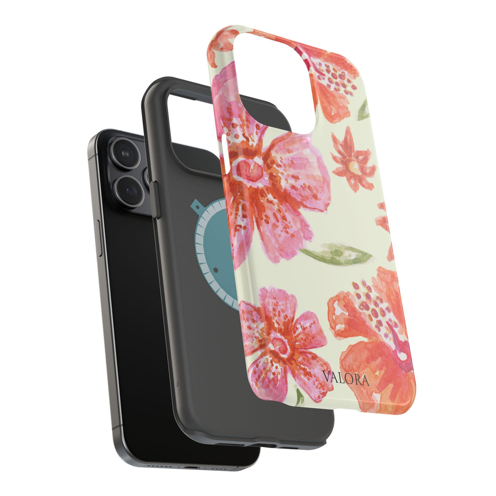 Floral Watercolor Phone Case — Impact‑Resistant Magnetic Protective Cover