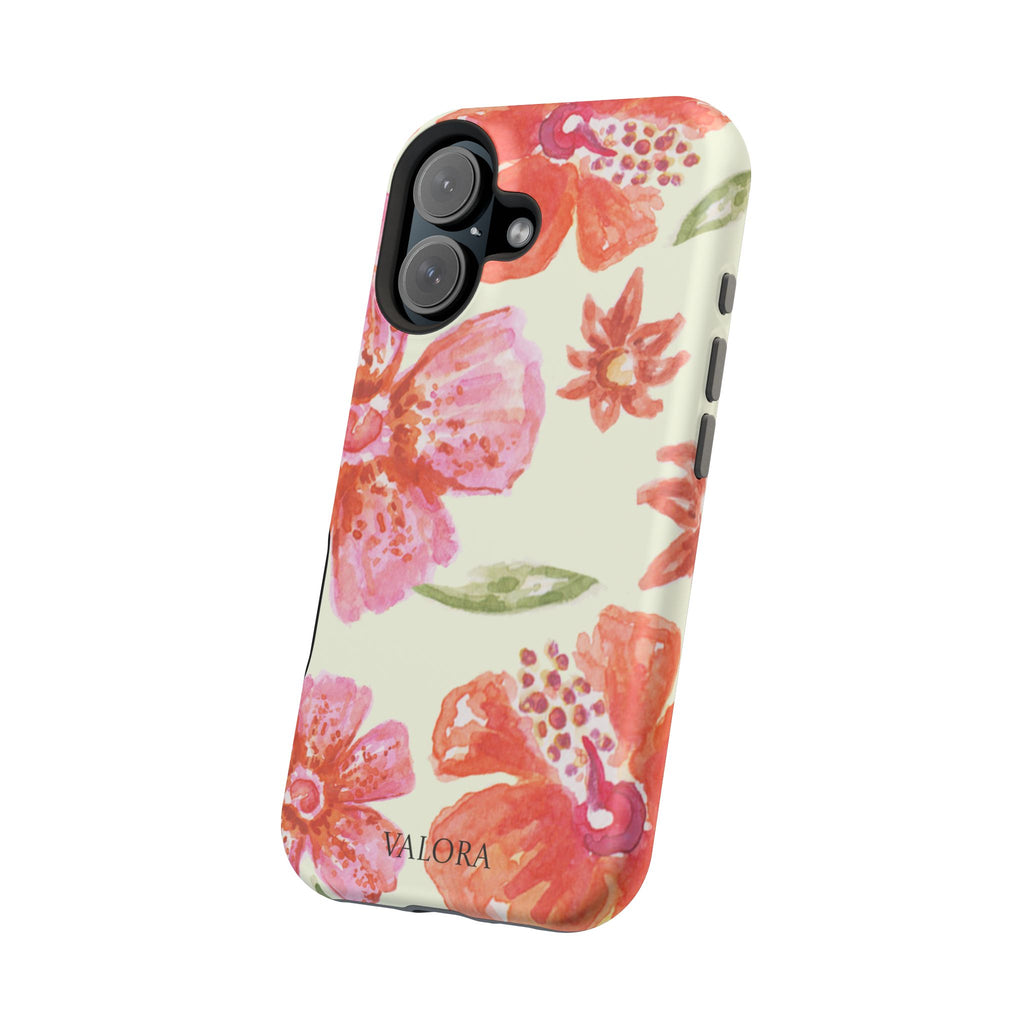 Floral Watercolor Phone Case — Impact‑Resistant Magnetic Protective Cover