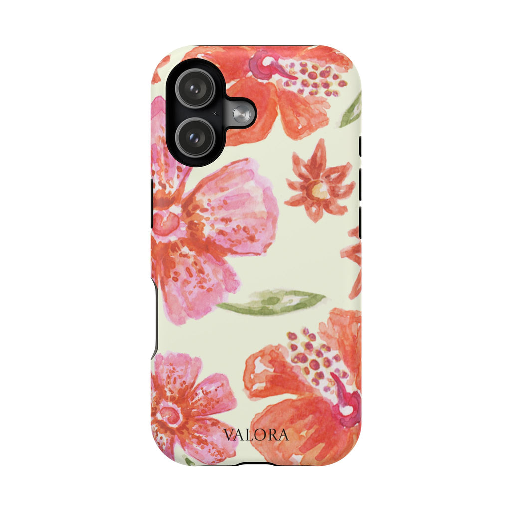 Floral Watercolor Phone Case — Impact‑Resistant Magnetic Protective Cover