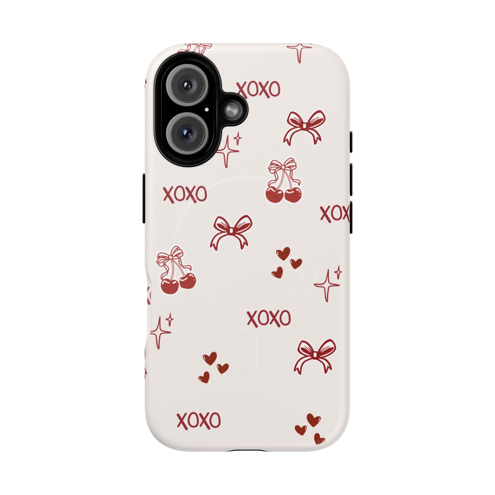 Pink Checker Heart Phone Case — Cute Protective Magnetic Case