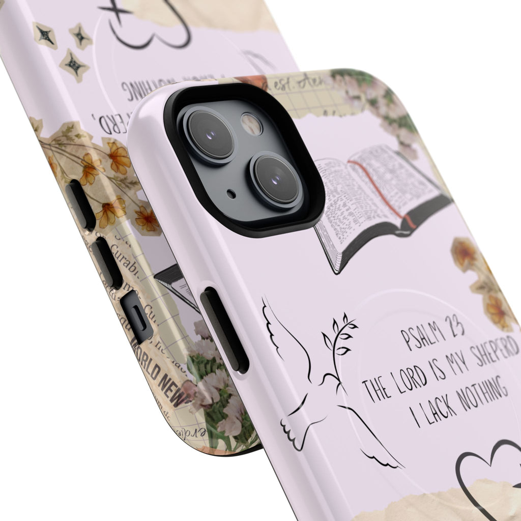 MagSafe Phone Case — "Christ Is King" Psalm 23 Tough Magnetic Case