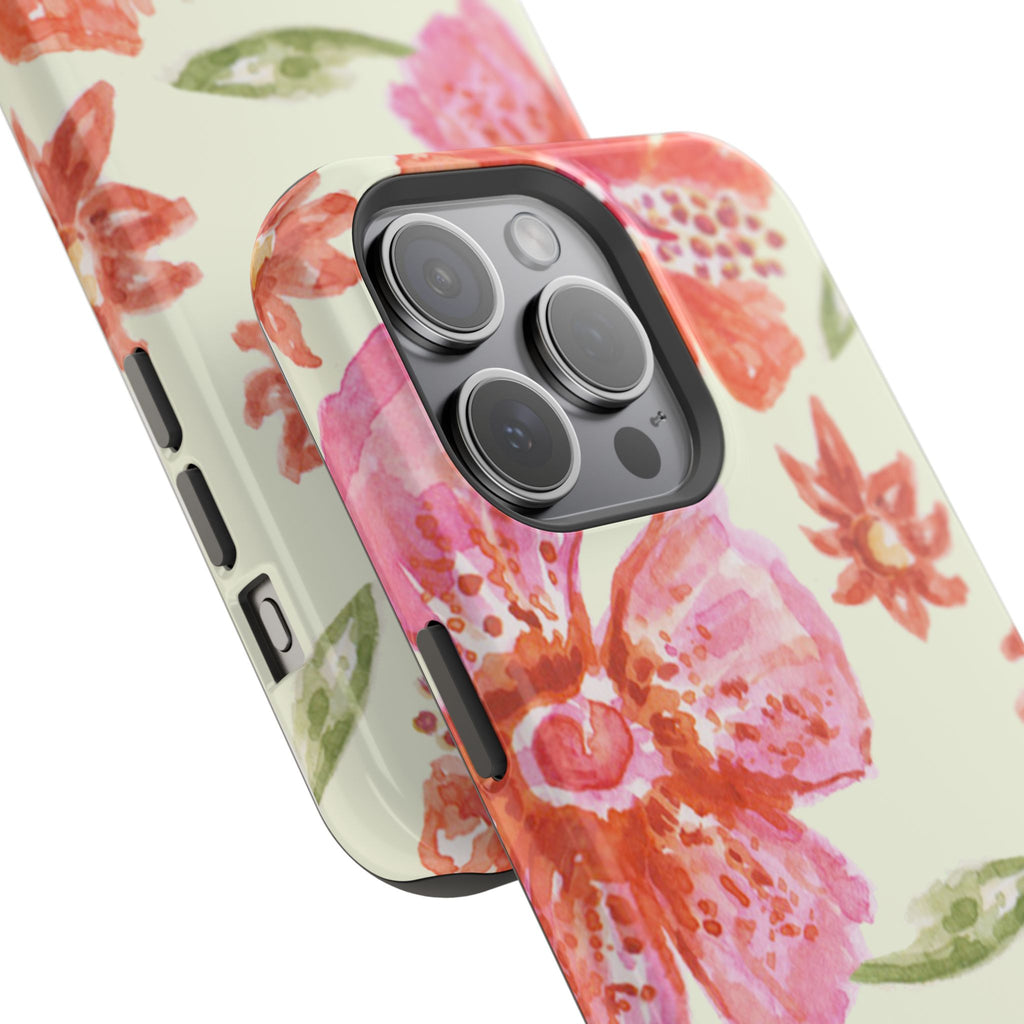 Floral Watercolor Phone Case — Impact‑Resistant Magnetic Protective Cover