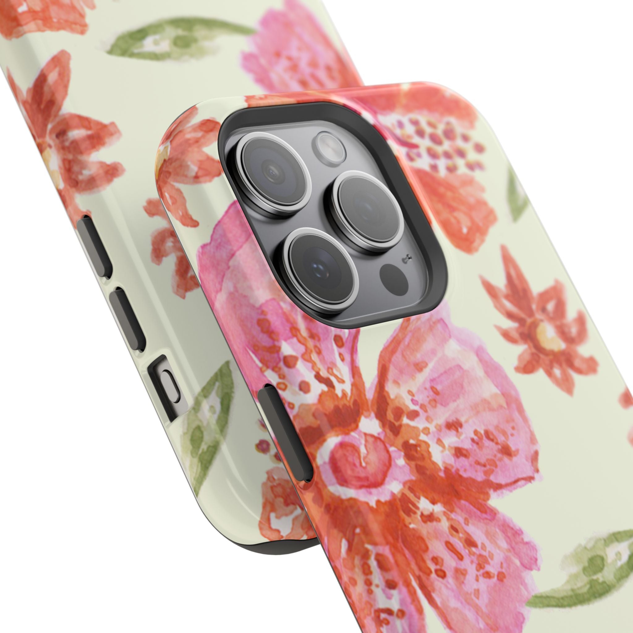 Floral Watercolor Phone Case — Impact‑Resistant Magnetic Protective Cover