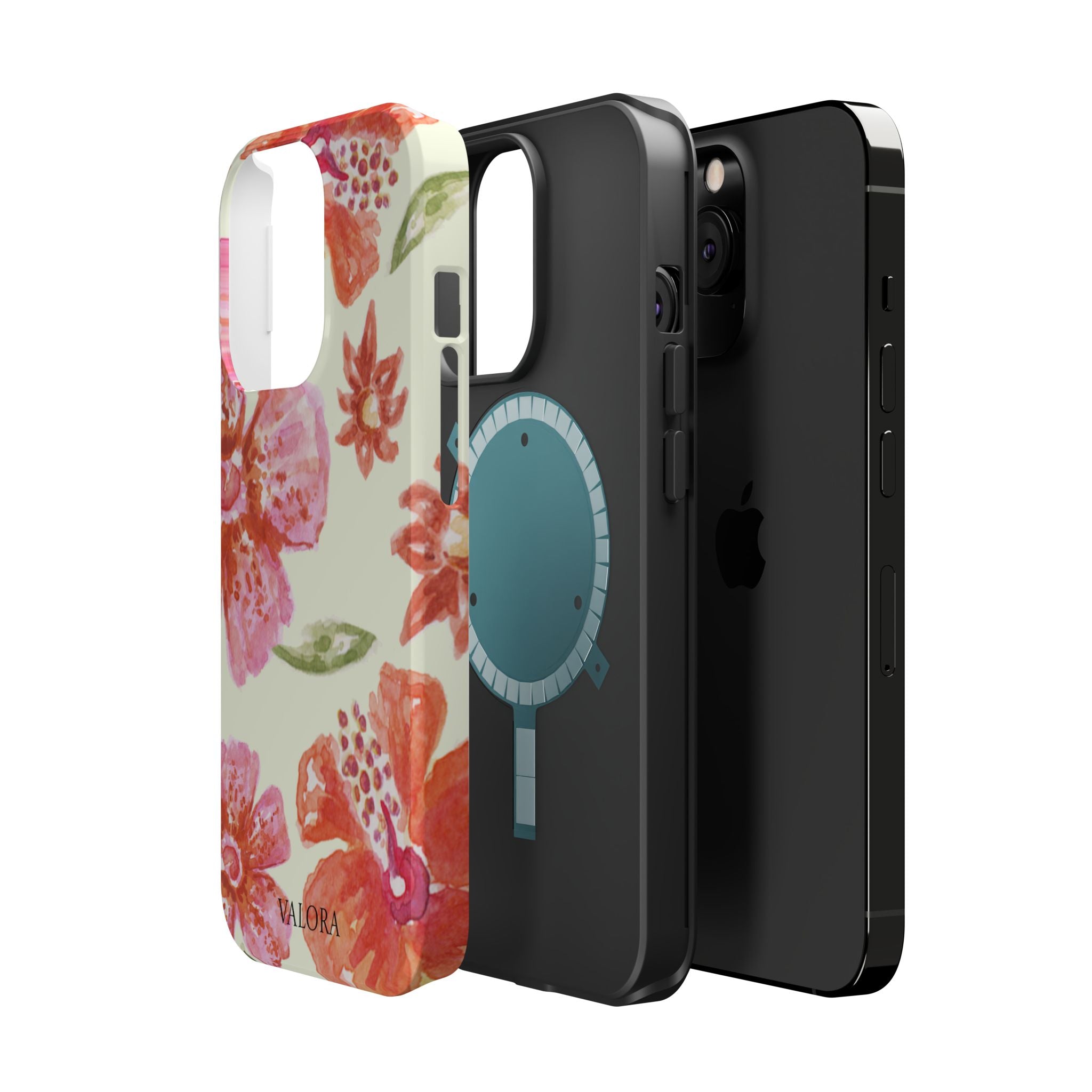 Floral Watercolor Phone Case — Impact‑Resistant Magnetic Protective Cover