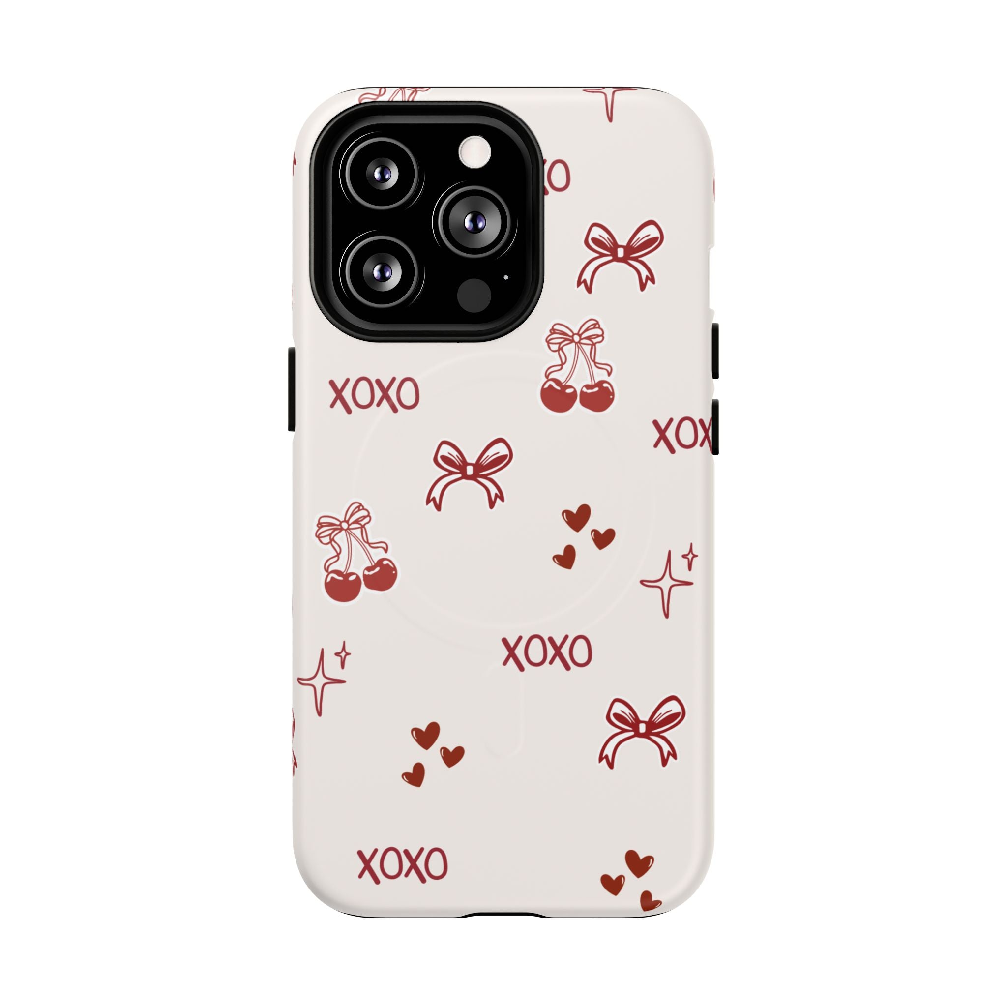 Pink Checker Heart Phone Case — Cute Protective Magnetic Case