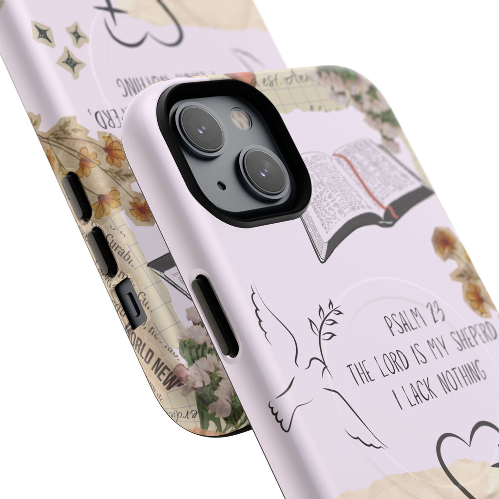 MagSafe Phone Case — "Christ Is King" Psalm 23 Tough Magnetic Case