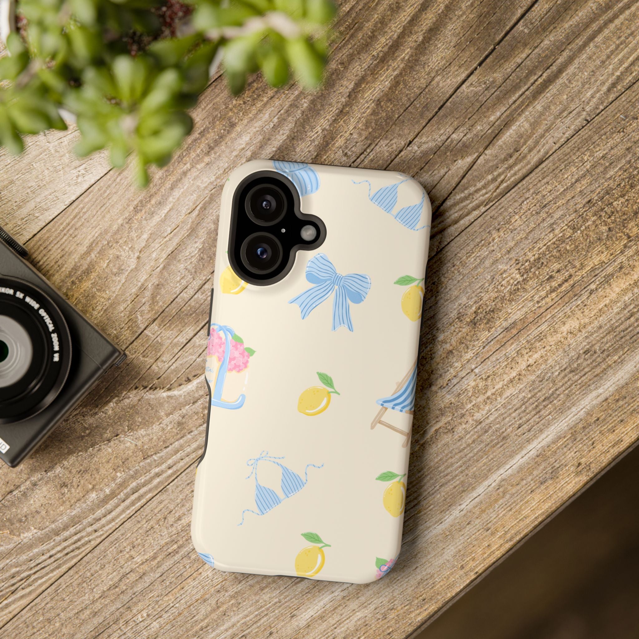 Summer Lemon Pattern Magnetic Impact Phone Case