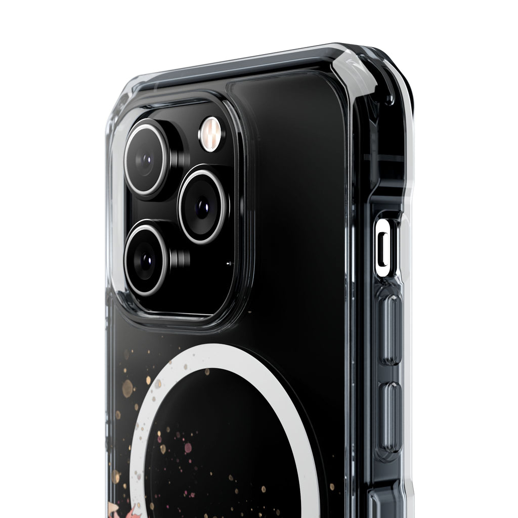 MagSafe Clear Phone Case — Pink Floral Protective Case