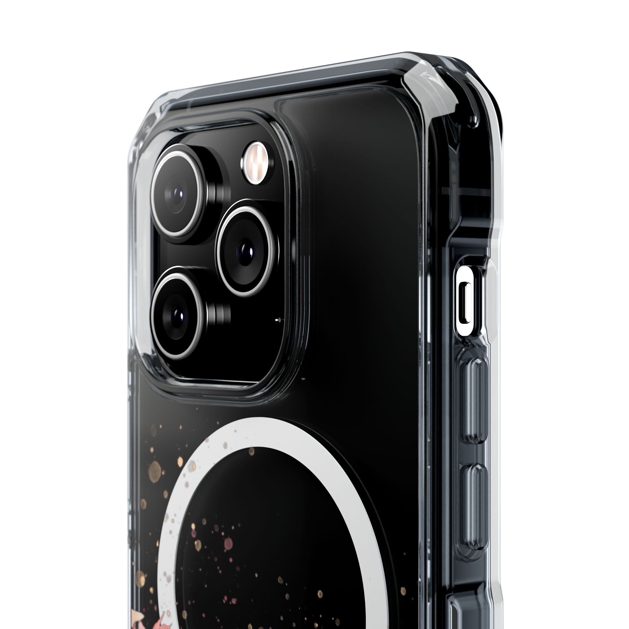 MagSafe Clear Phone Case — Pink Floral Protective Case