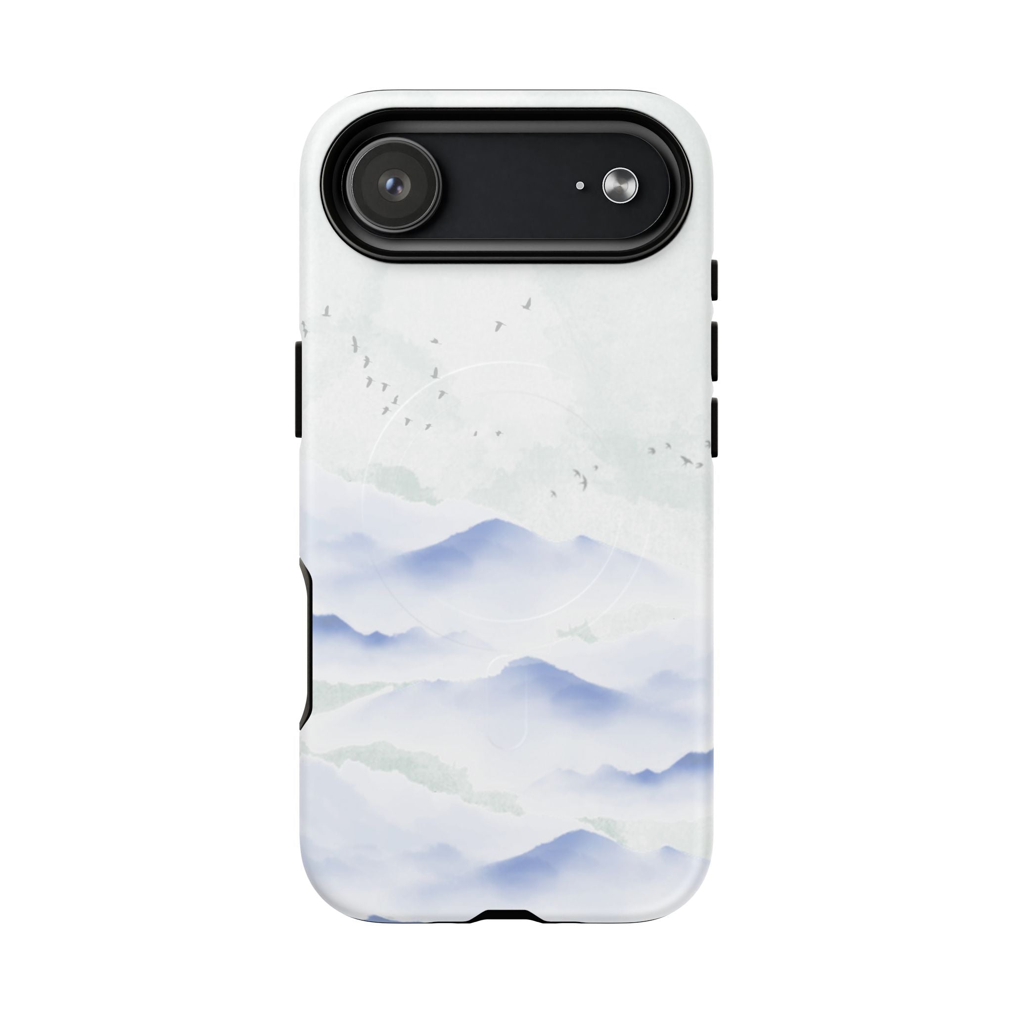 Magnetic Tough Phone Case — Serene Watercolor Mountain Design