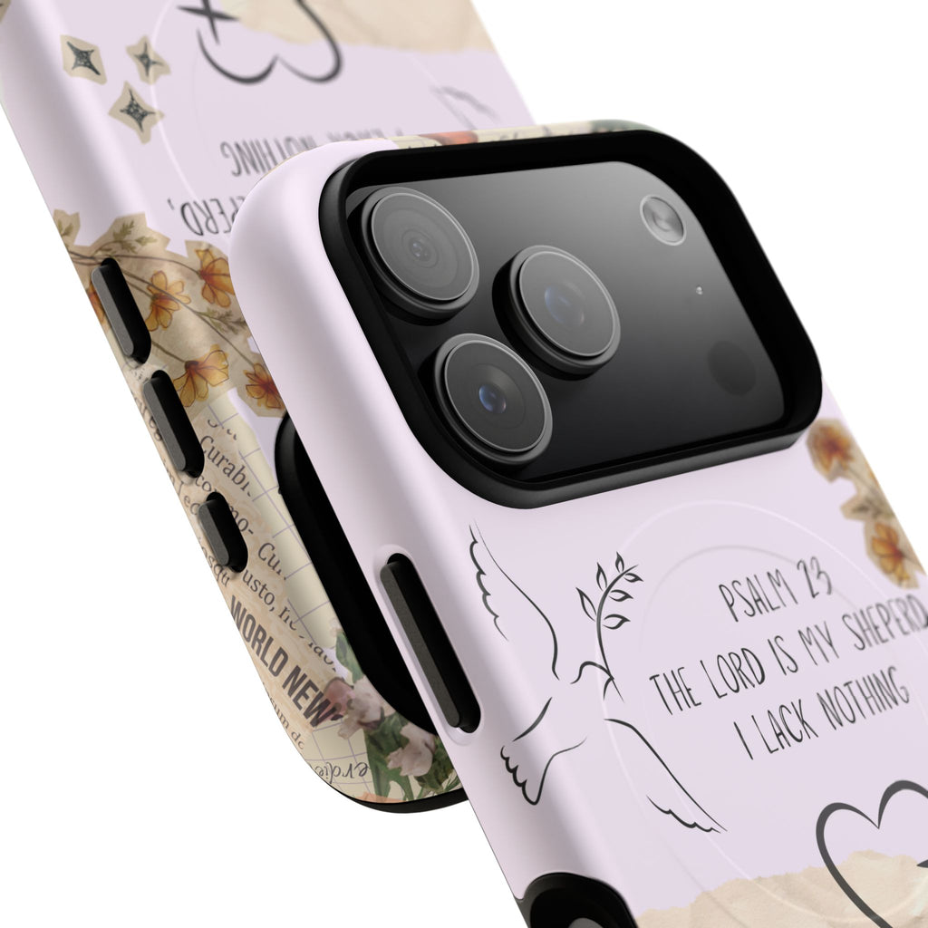 MagSafe Phone Case — "Christ Is King" Psalm 23 Tough Magnetic Case