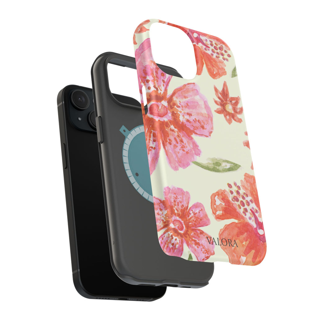 Floral Watercolor Phone Case — Impact‑Resistant Magnetic Protective Cover