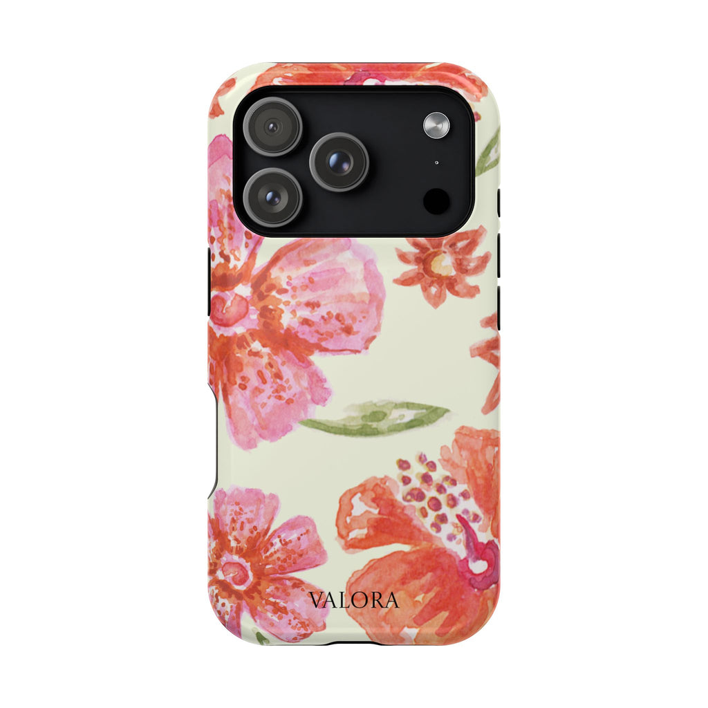 Floral Watercolor Phone Case — Impact‑Resistant Magnetic Protective Cover