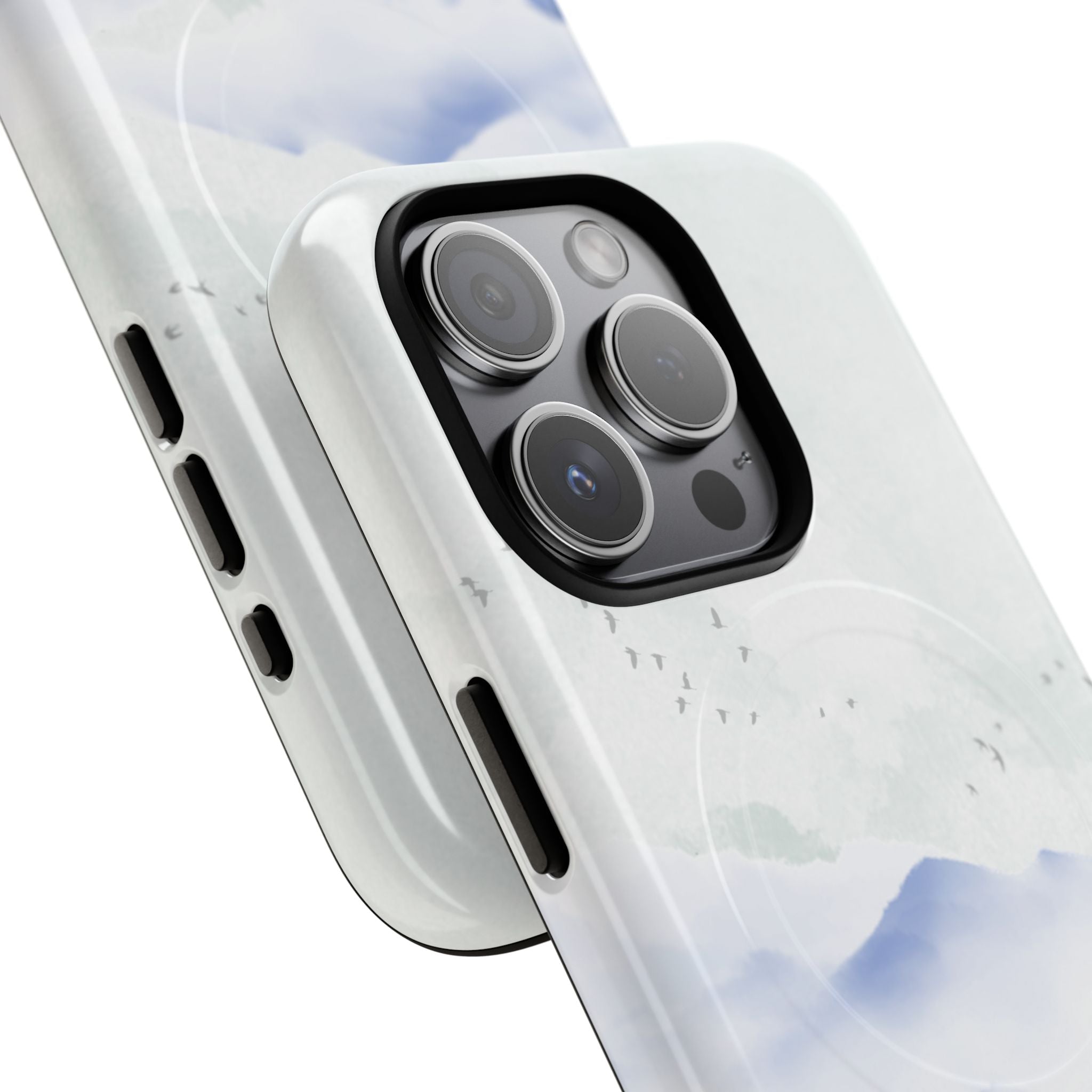 Magnetic Tough Phone Case — Serene Watercolor Mountain Design