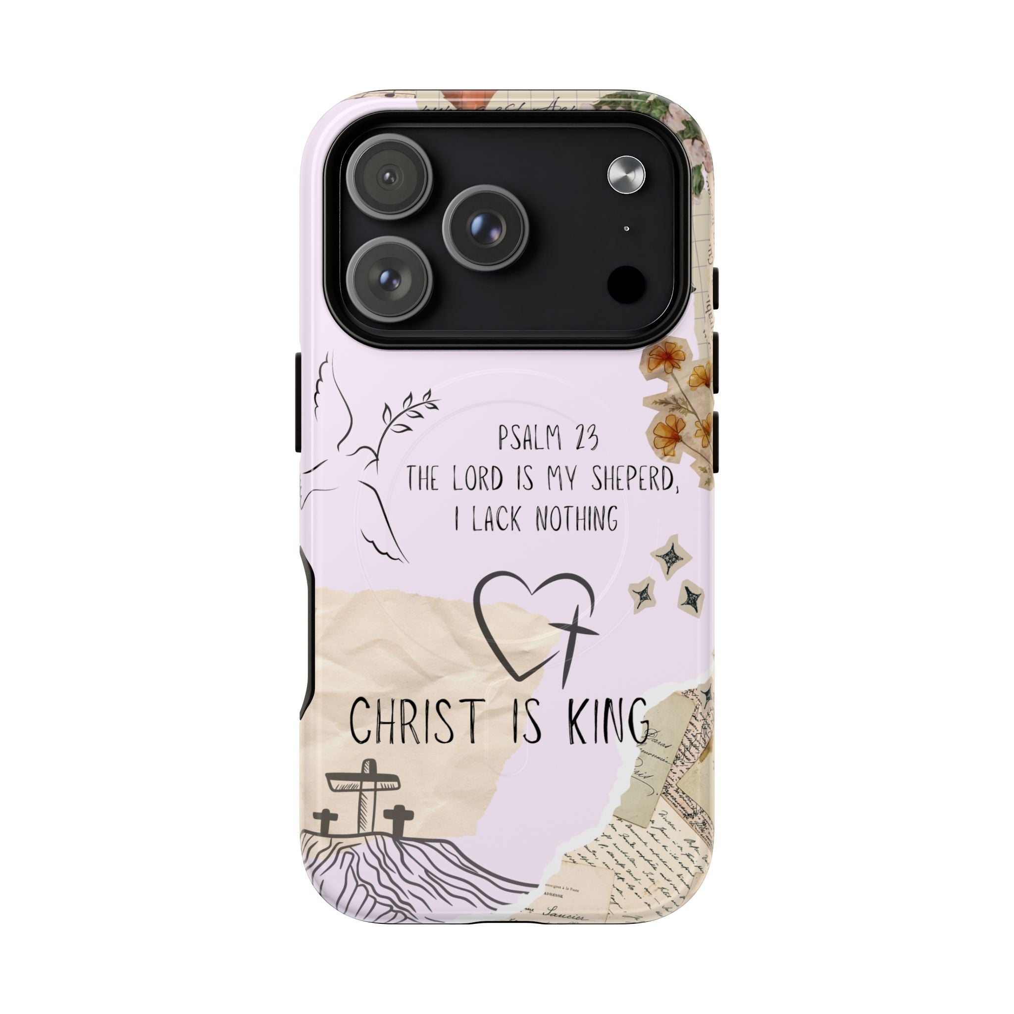 MagSafe Phone Case — "Christ Is King" Psalm 23 Tough Magnetic Case