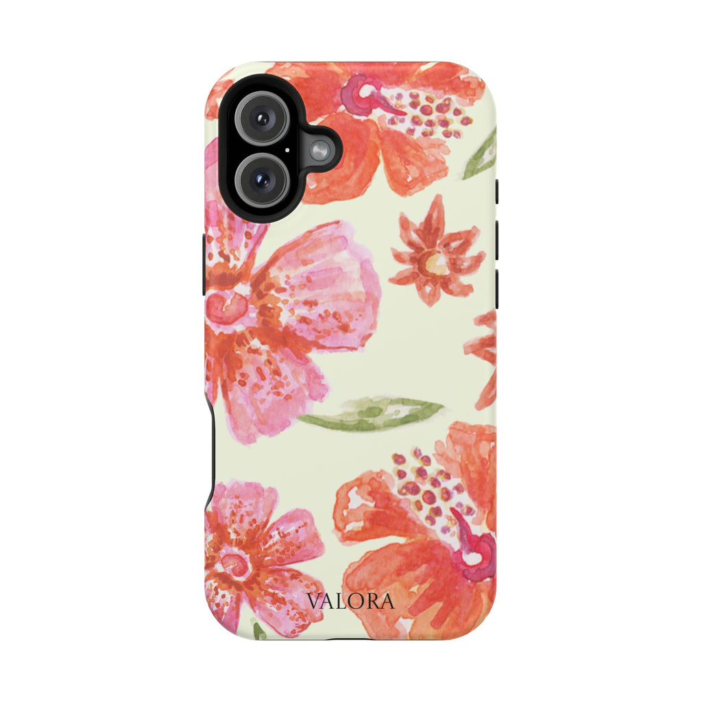 Floral Watercolor Phone Case — Impact‑Resistant Magnetic Protective Cover