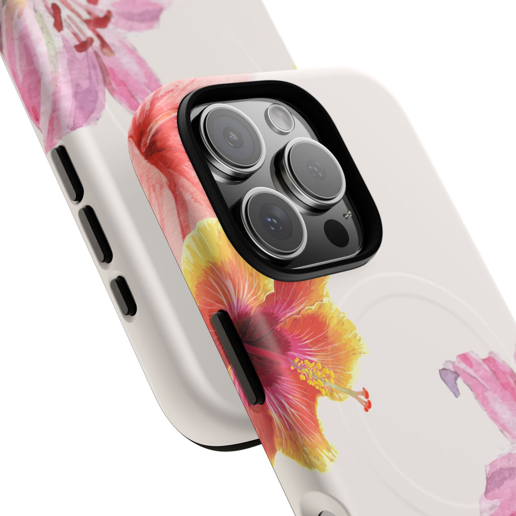 Floral Tough Magnetic Phone Case — Pink Lily Protection