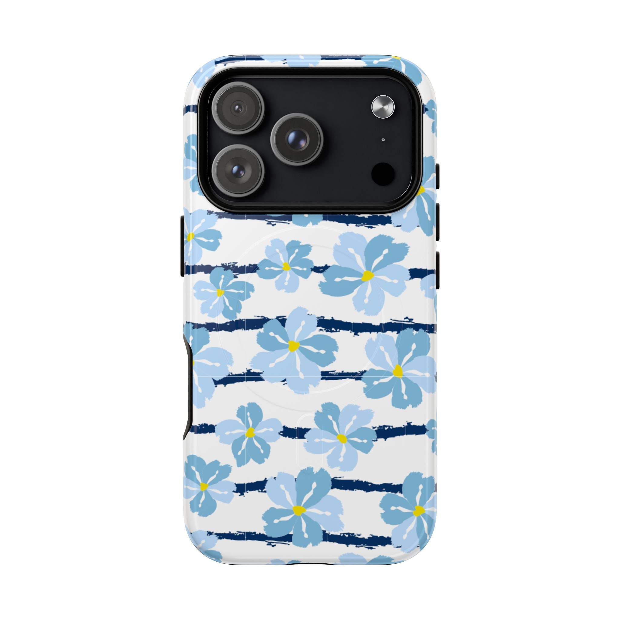 Floral Blue Tie-Dye Tough Magnetic Phone Case