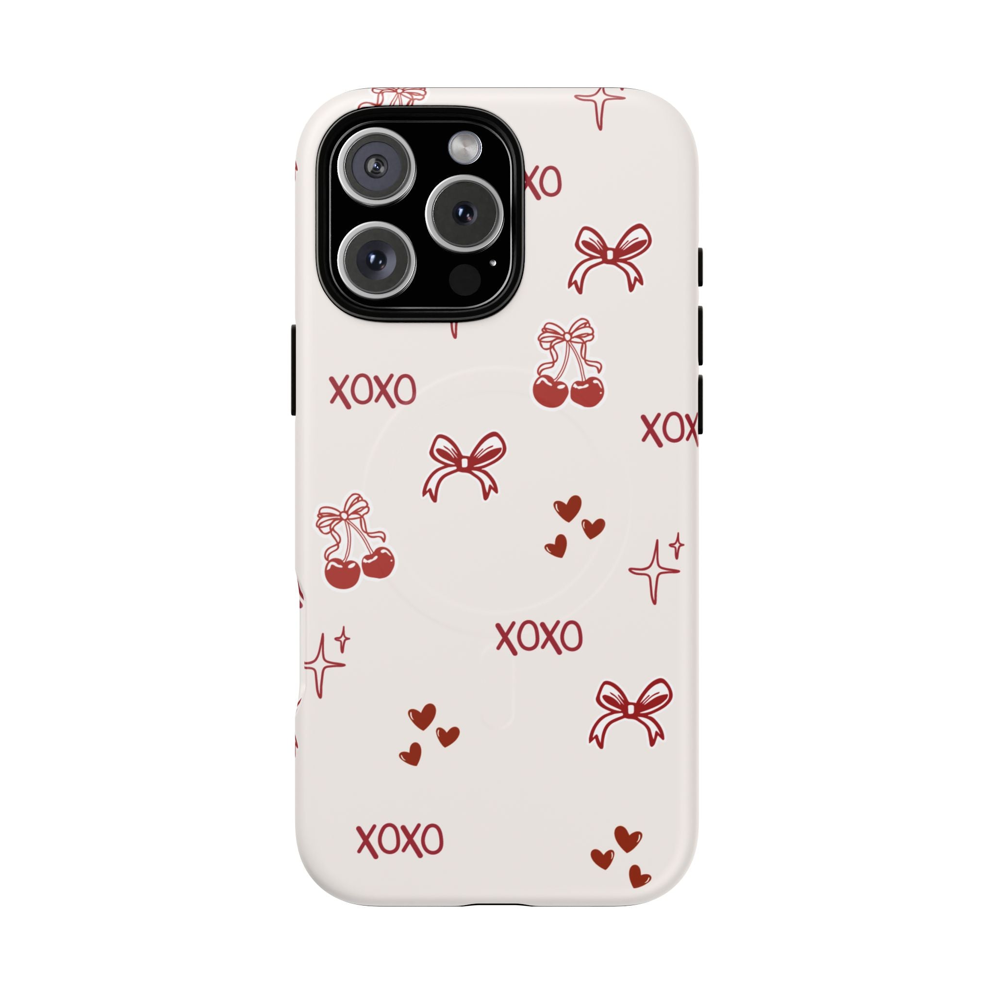 Pink Checker Heart Phone Case — Cute Protective Magnetic Case