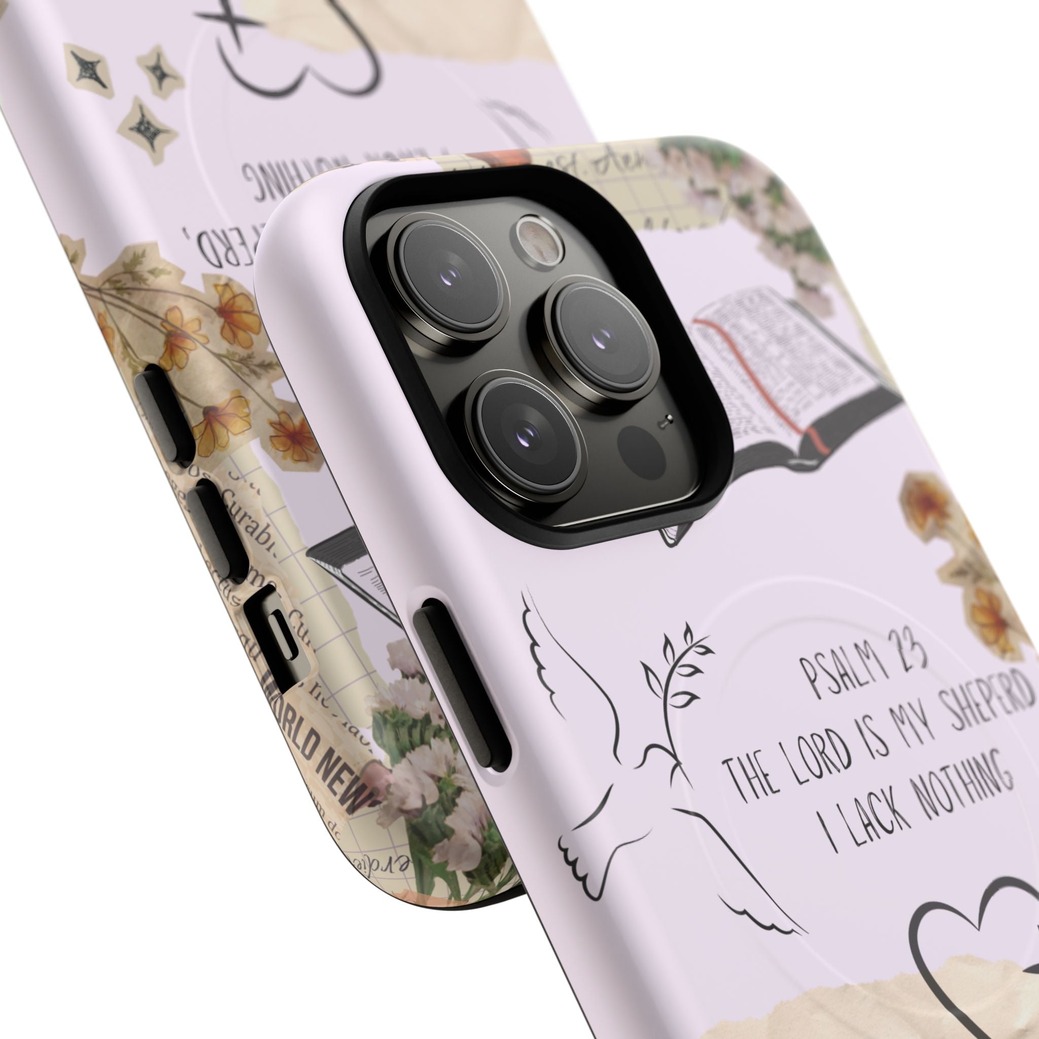 MagSafe Phone Case — "Christ Is King" Psalm 23 Tough Magnetic Case