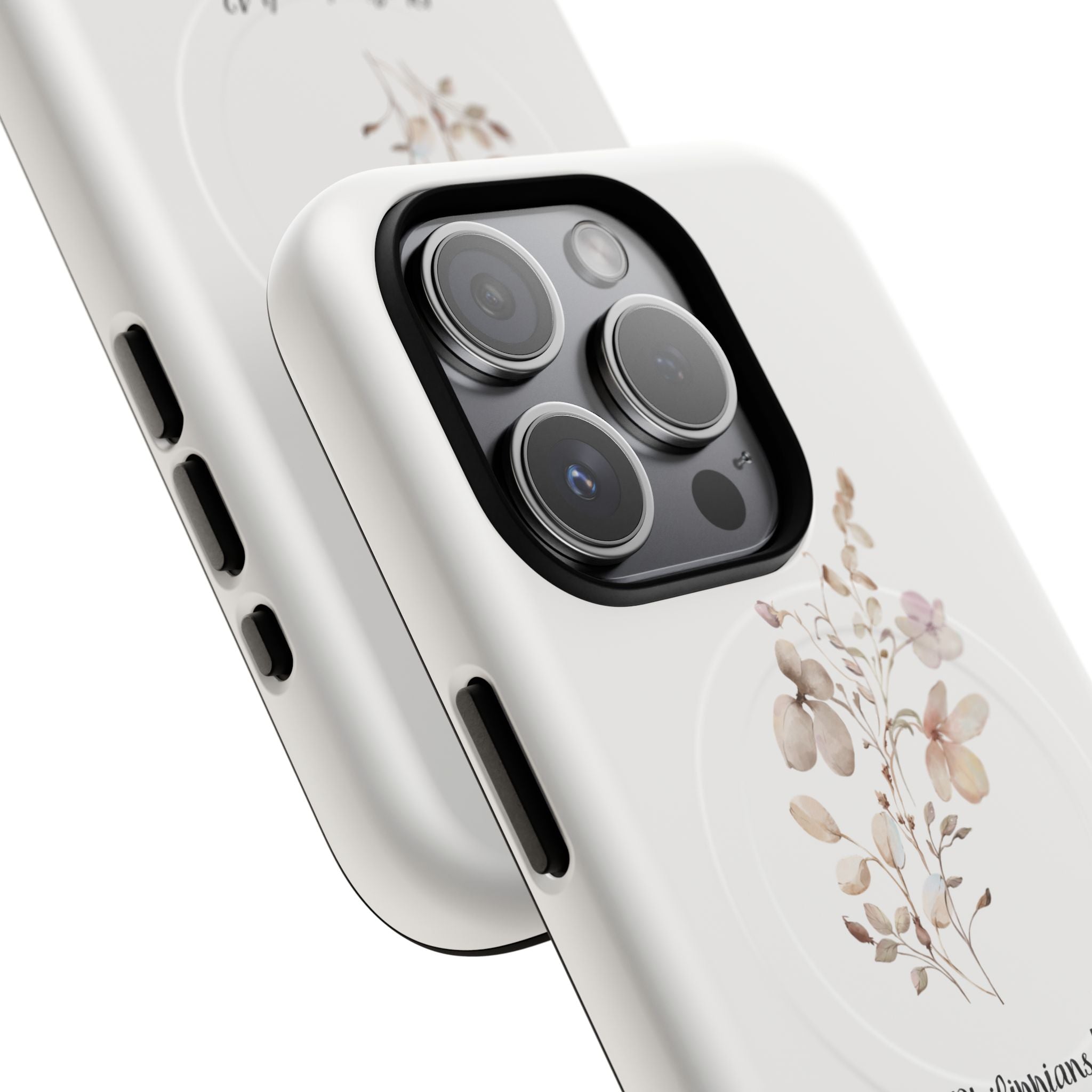 Floral Scripture Tough Magnetic Phone Case — “I Can Do All Things” Philippians 4:13