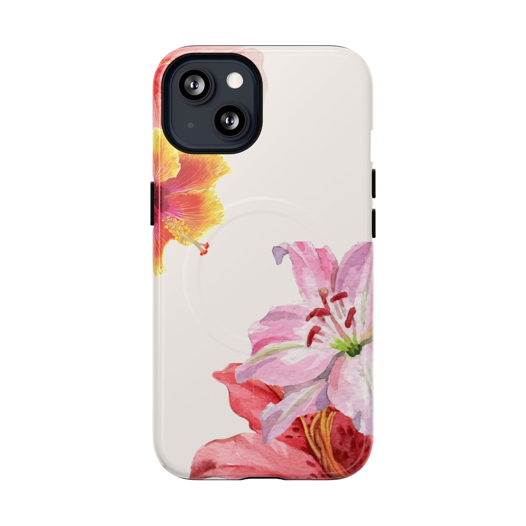 Floral Tough Magnetic Phone Case — Pink Lily Protection