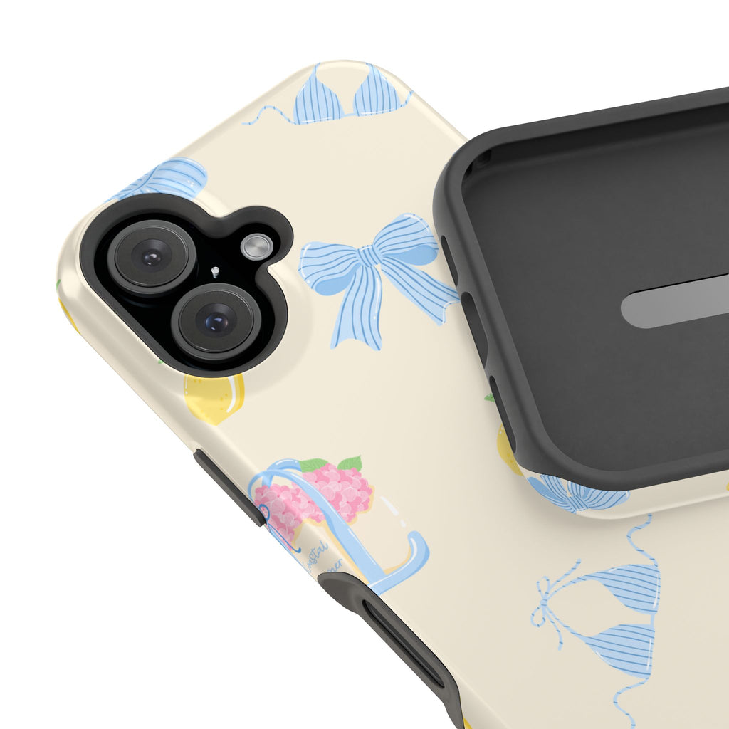 Summer Lemon Pattern Magnetic Impact Phone Case