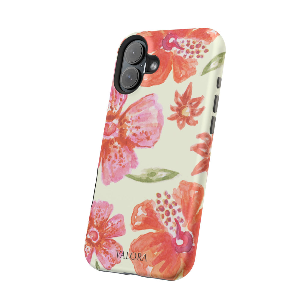 Floral Watercolor Phone Case — Impact‑Resistant Magnetic Protective Cover