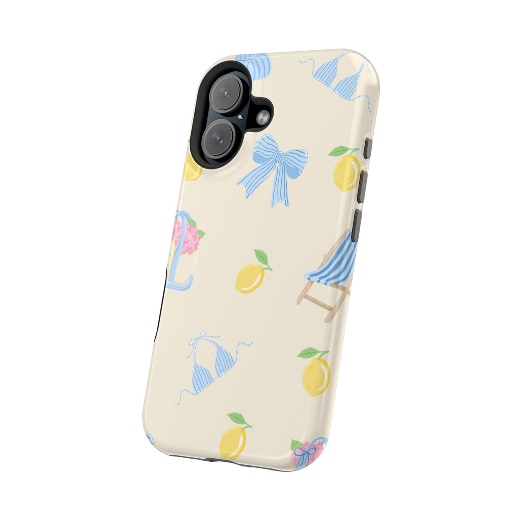 Summer Lemon Pattern Magnetic Impact Phone Case