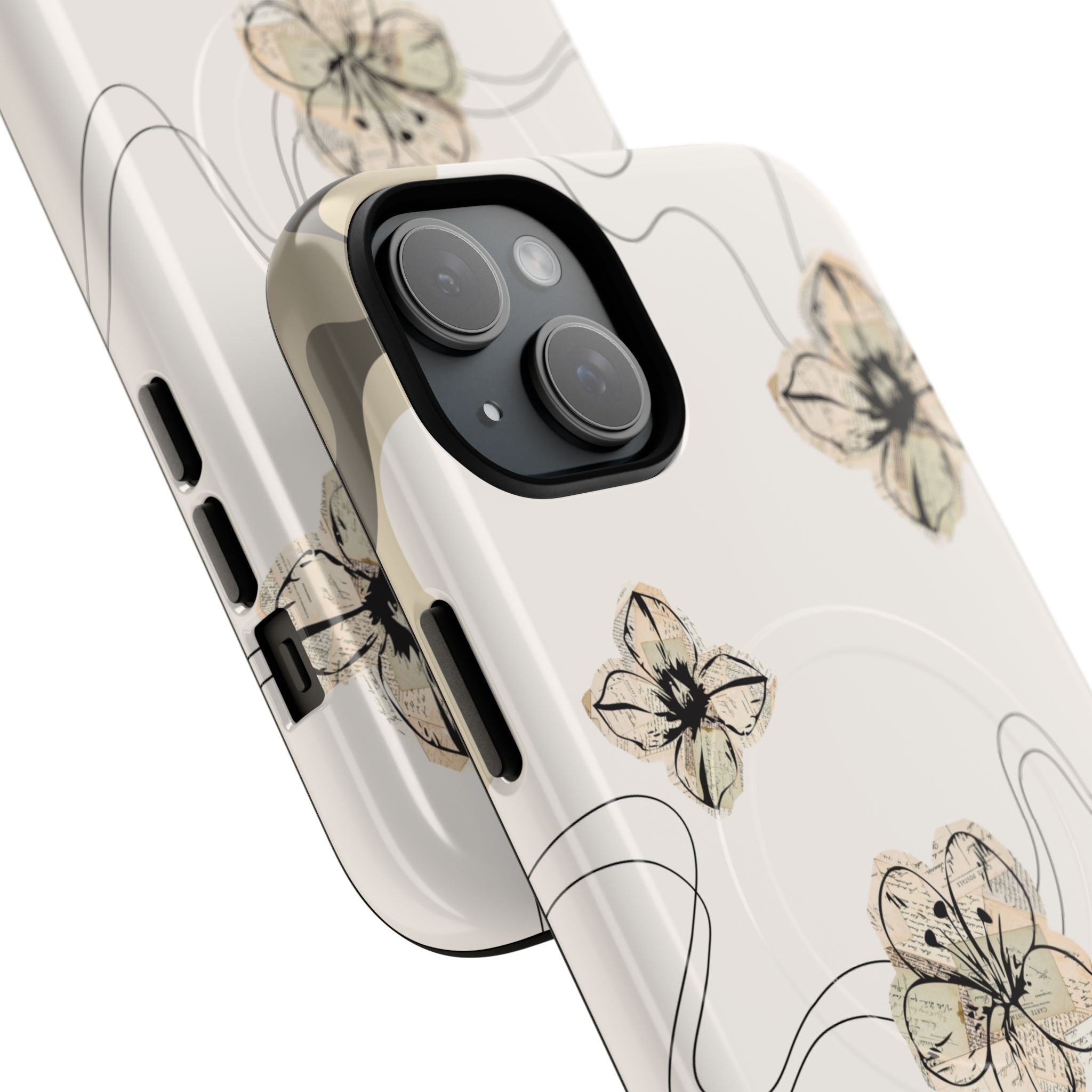 Floral Faith iPhone Case — '2 Timothy 1:7' Protective MagSafe Phone Case
