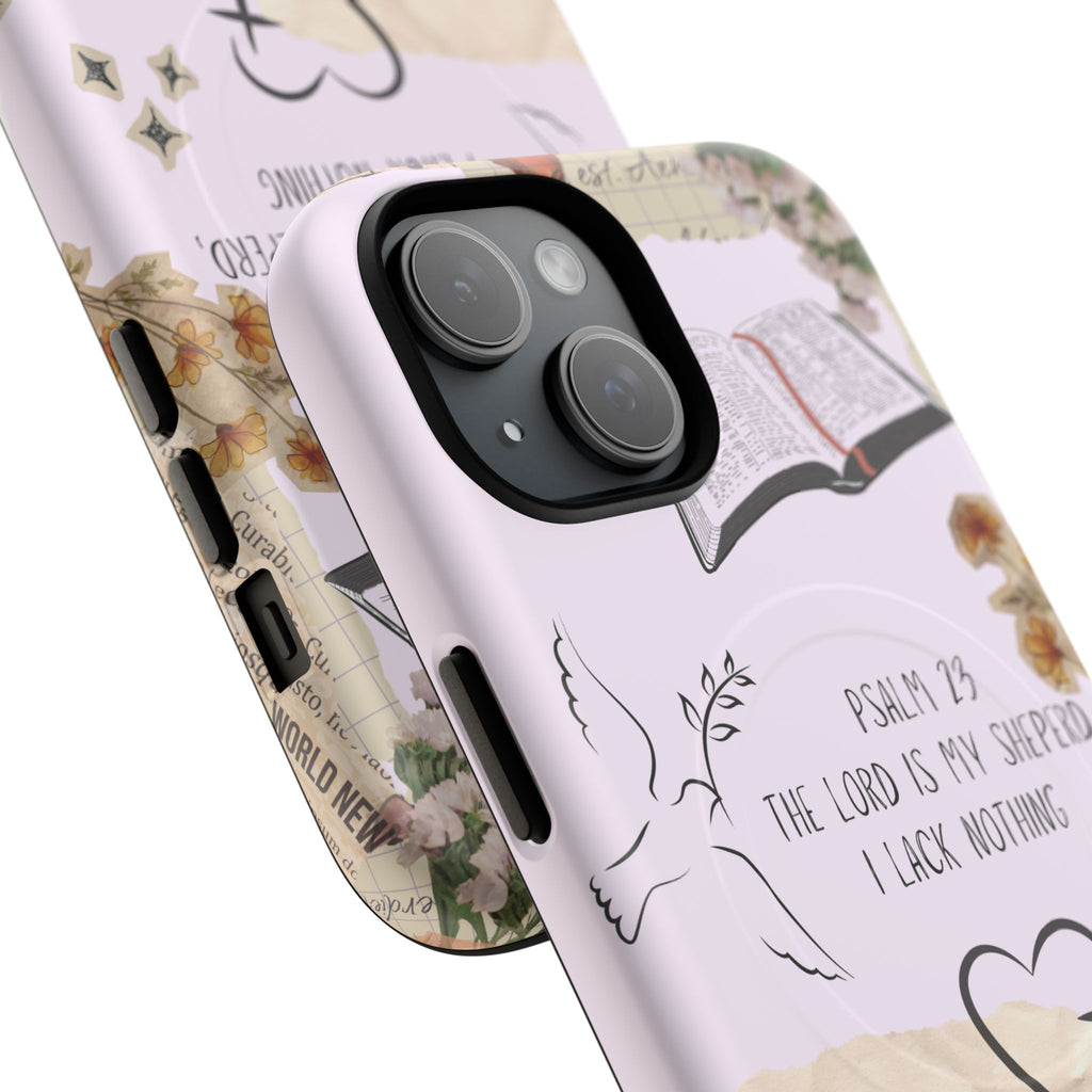 MagSafe Phone Case — "Christ Is King" Psalm 23 Tough Magnetic Case