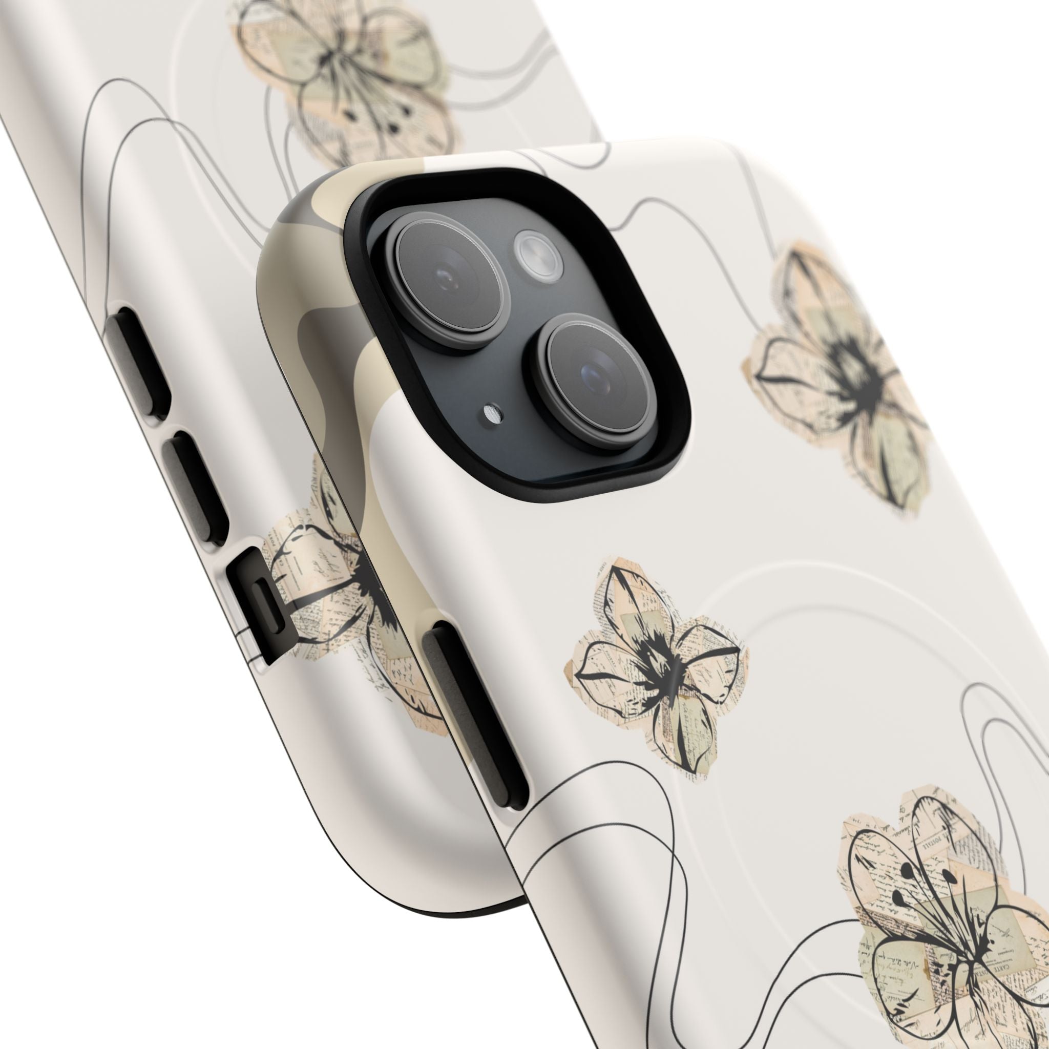 Floral Faith iPhone Case — '2 Timothy 1:7' Protective MagSafe Phone Case