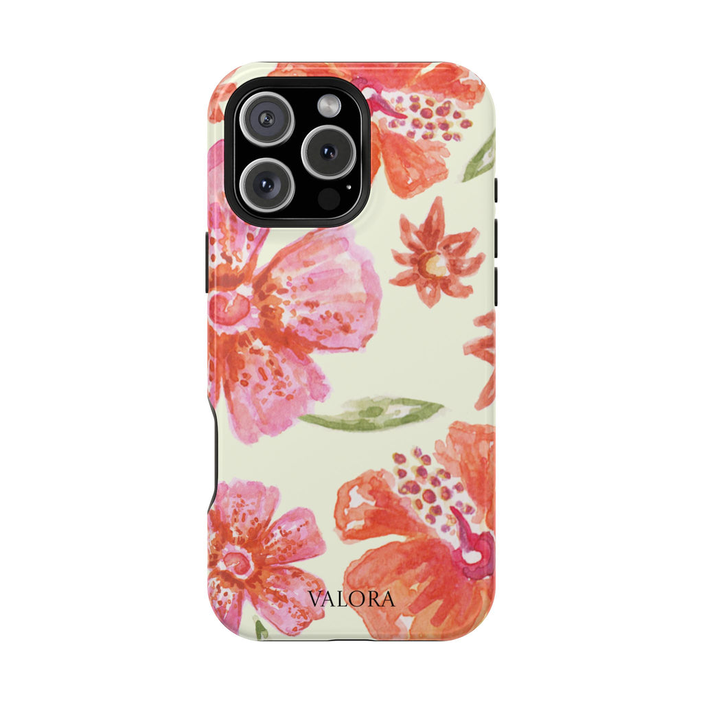 Floral Watercolor Phone Case — Impact‑Resistant Magnetic Protective Cover