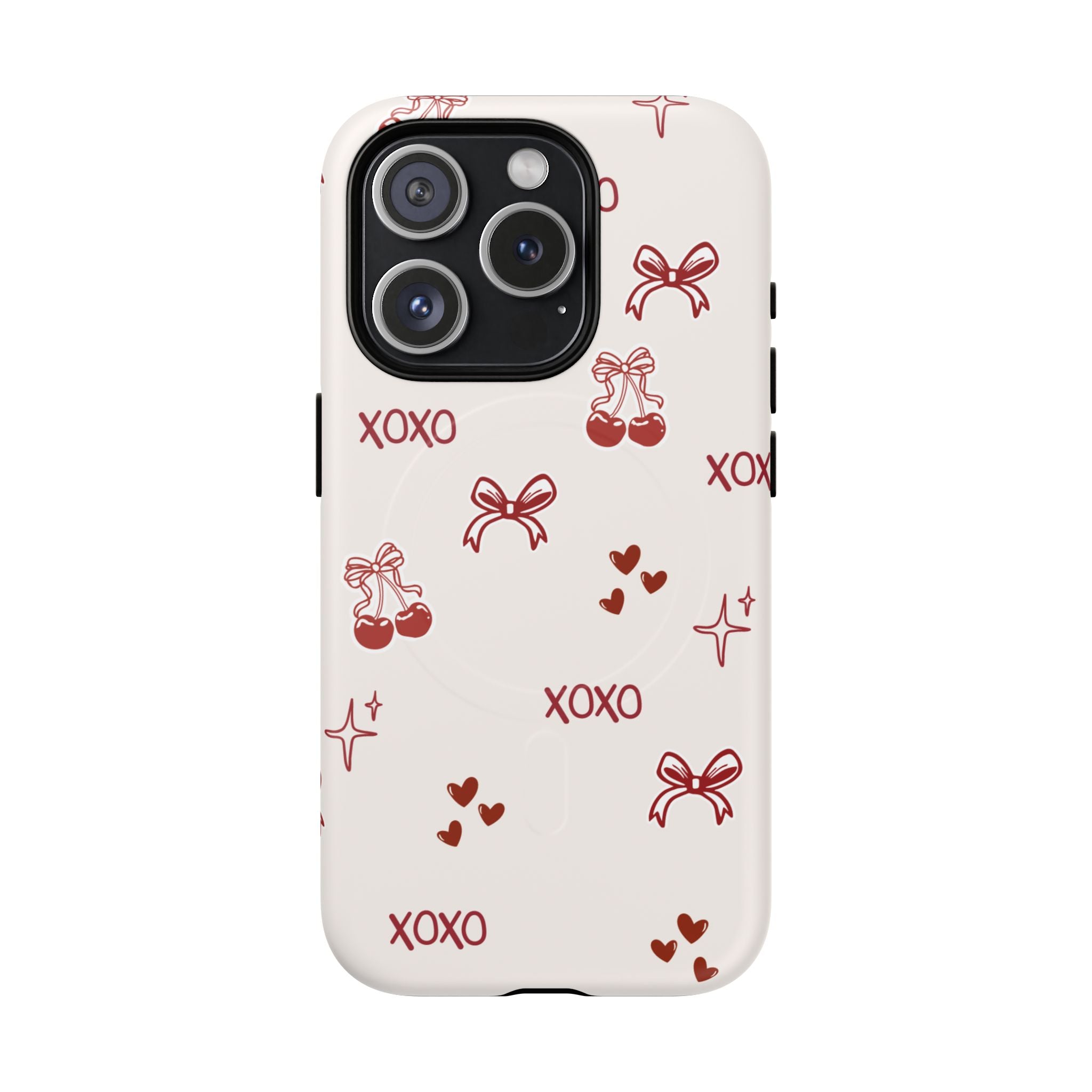 Pink Checker Heart Phone Case — Cute Protective Magnetic Case
