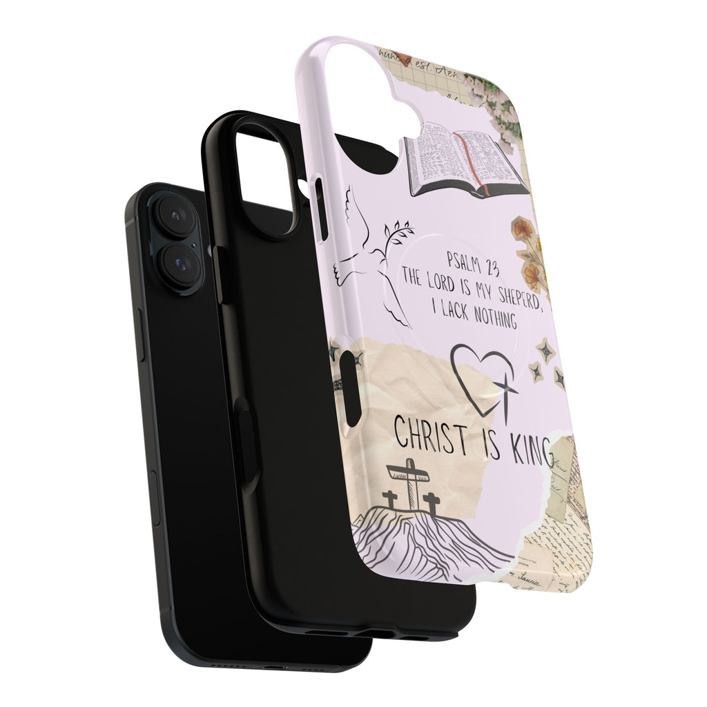 MagSafe Phone Case — "Christ Is King" Psalm 23 Tough Magnetic Case