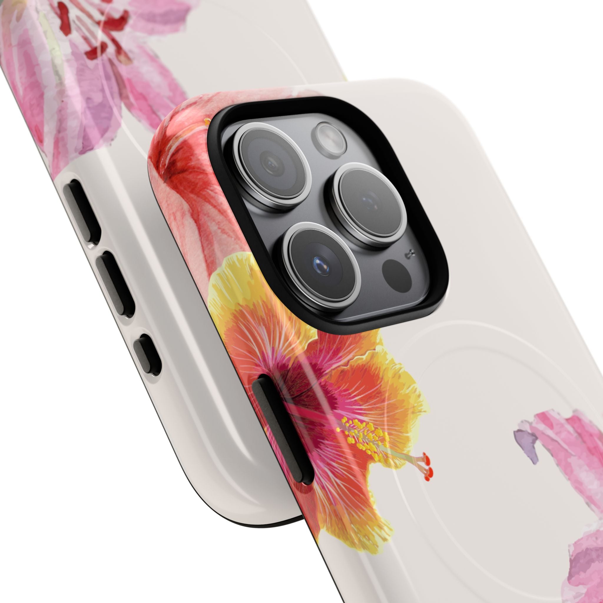 Floral Tough Magnetic Phone Case — Pink Lily Protection