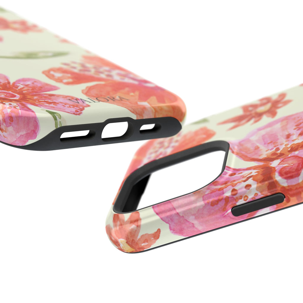 Floral Watercolor Phone Case — Impact‑Resistant Magnetic Protective Cover