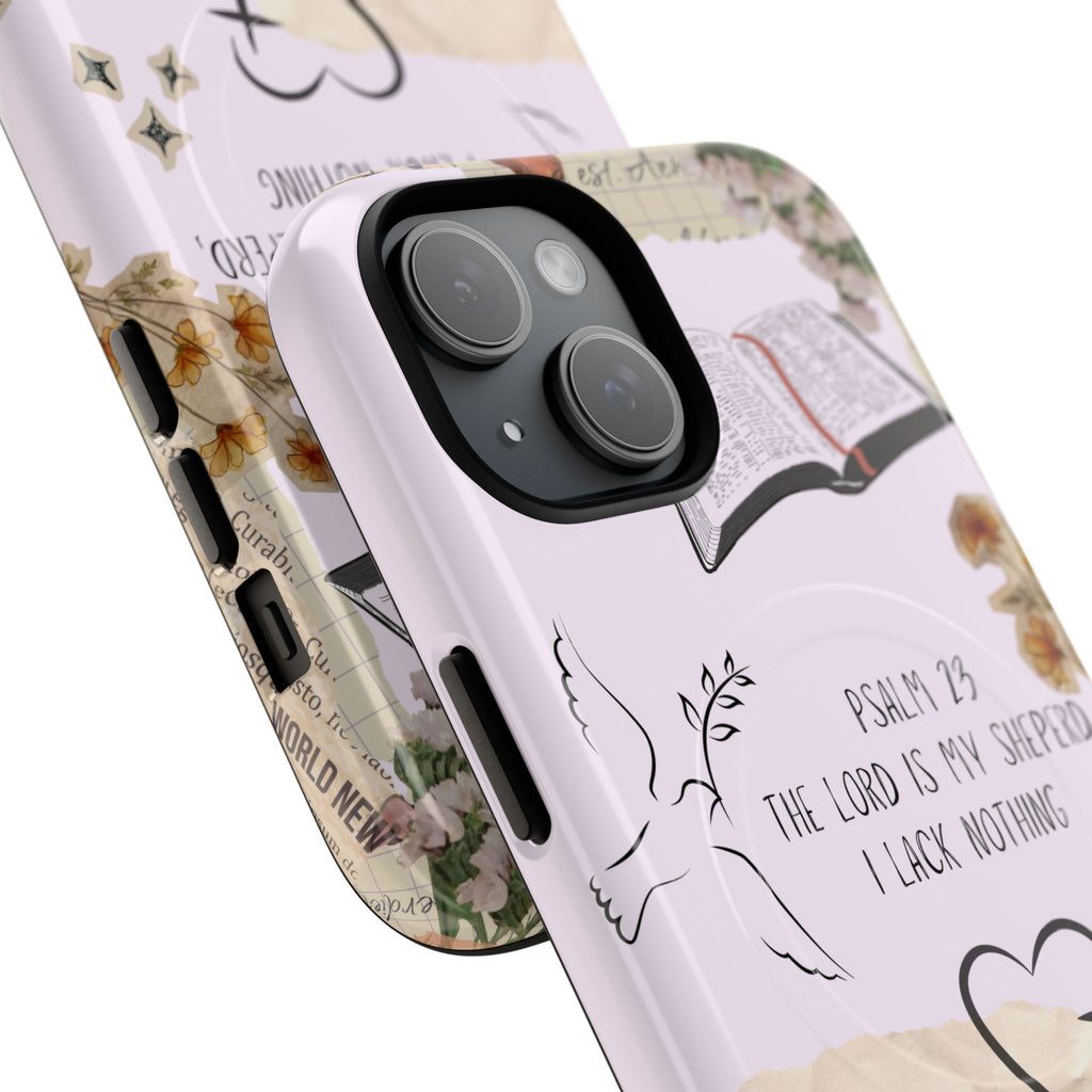 MagSafe Phone Case — "Christ Is King" Psalm 23 Tough Magnetic Case