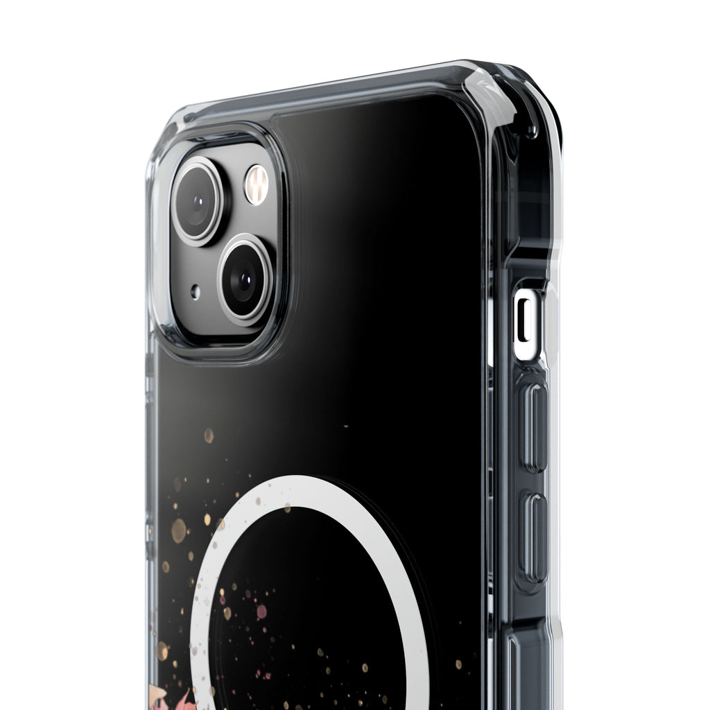MagSafe Clear Phone Case — Pink Floral Protective Case