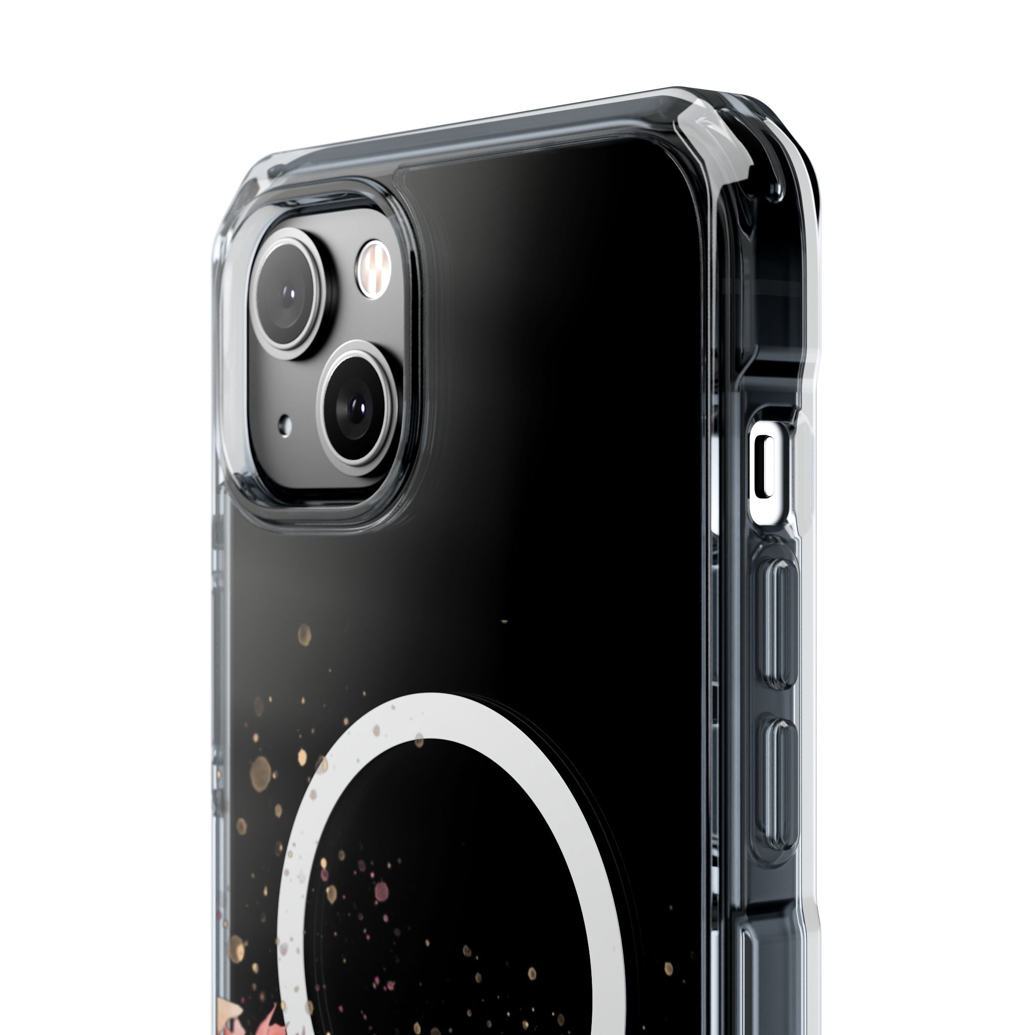 MagSafe Clear Phone Case — Pink Floral Protective Case